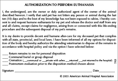 Euthanasia Sticker (Pack of 50)